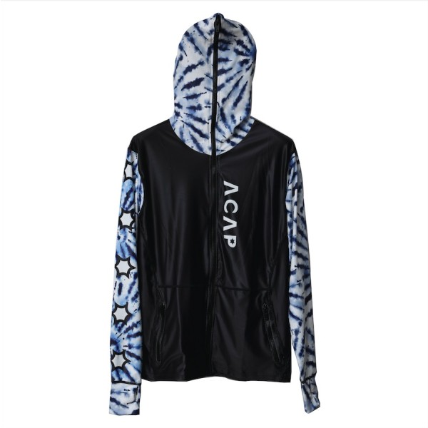 ACAP LONG SLEEVE HOODIE RASHGUARD BLUE WATER UPF50+