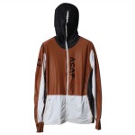 ACAP LONG SLEEVE HOODIE RASHGUARD BROWN WHITE UPF50+