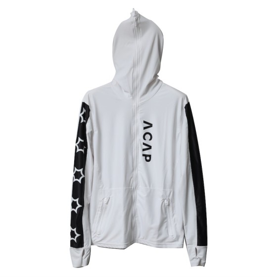 ACAP LONG SLEEVE HOODIE RASHGUARD White UPF50+