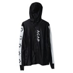 ACAP LONG SLEEVE HOODIE RASHGUARD BLACK UPF50+